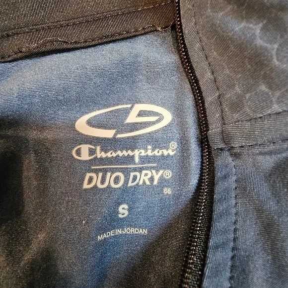 Champion Duo Dry Women’s 1/4 Zip Pullover Blue Black Size Small Long Sleeve Runn - Picture 7 of 13